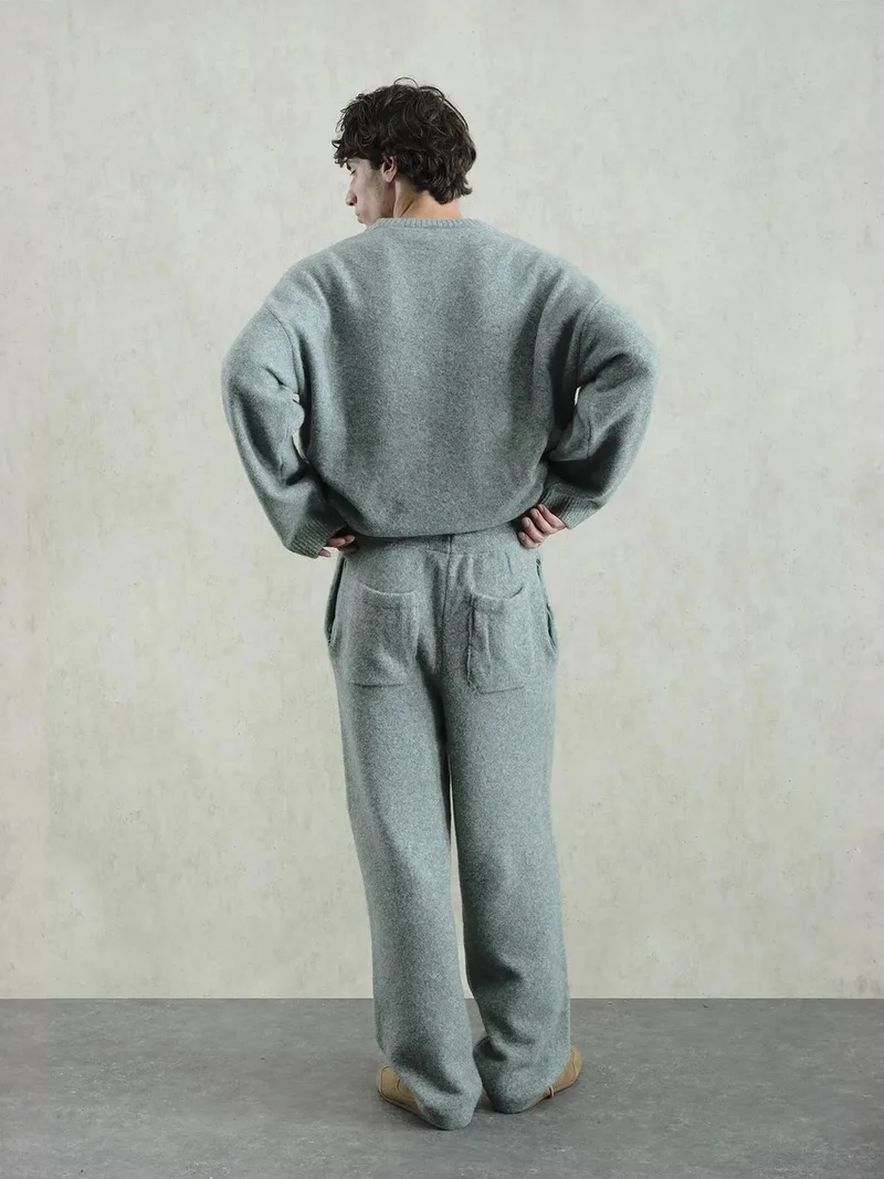 جيستو بنطلون رجالي طويل محبوك بخصر برباط